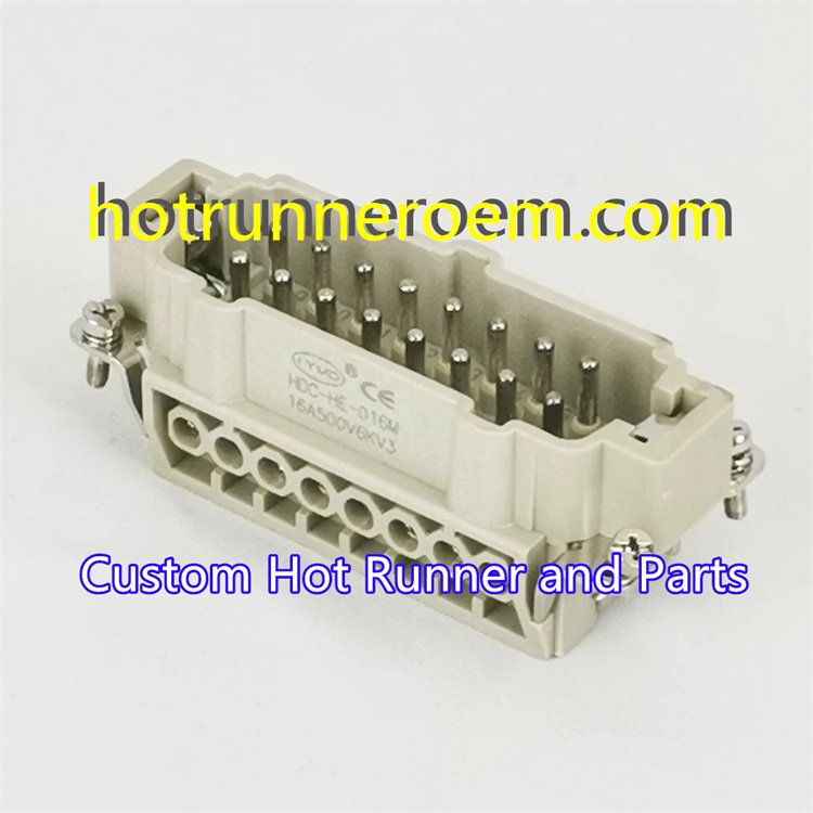 Heavy-Duty Hot Runner Plugs 16A 24Pin Durable Electrical Connectors - Imagen 3