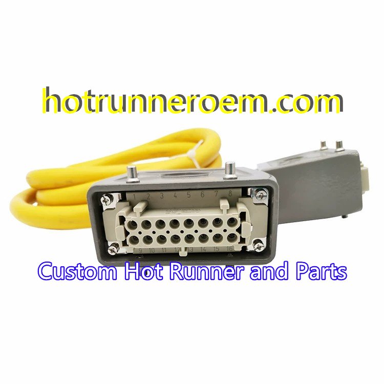 Heavy-Duty Hot Runner Plugs 16A 24Pin Durable Electrical Connectors - Imagen 2